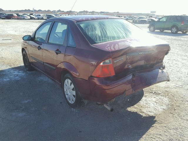 1FAFP34N27W237132 - 2007 FORD FOCUS ZX4 RED photo 3