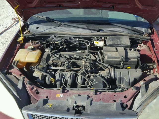 1FAFP34N27W237132 - 2007 FORD FOCUS ZX4 RED photo 7