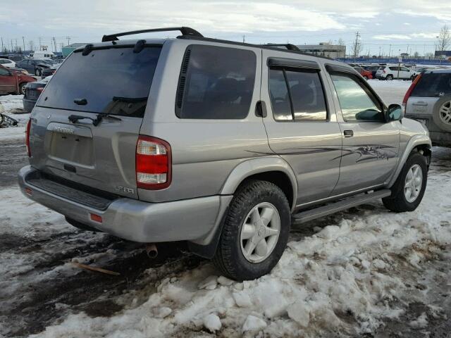 JN8DR07Y01W518115 - 2001 NISSAN PATHFINDER SILVER photo 4