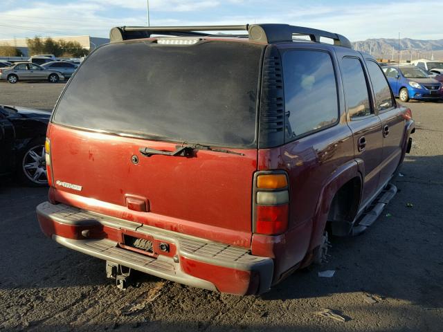 1GNEC13T75R186851 - 2005 CHEVROLET TAHOE C150 MAROON photo 4