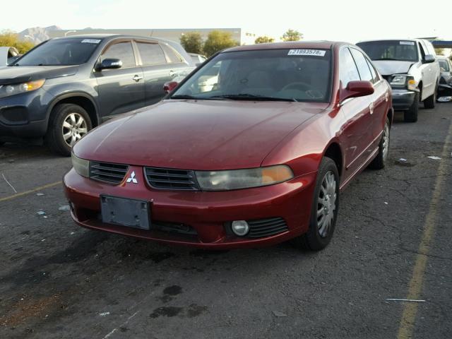 4A3AA46H22E010635 - 2002 MITSUBISHI GALANT ES MAROON photo 2