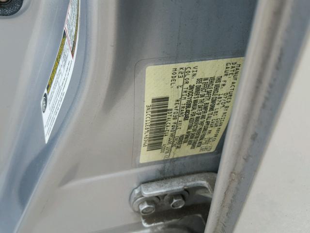 3N1CC11E89L483468 - 2009 NISSAN VERSA S SILVER photo 10