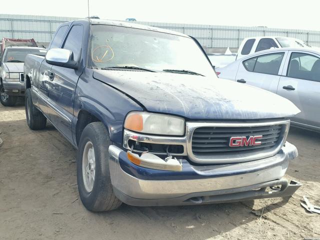 2GTEC19T721109823 - 2002 GMC NEW SIERRA BLUE photo 1