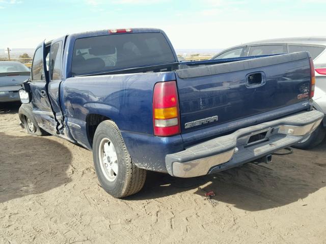 2GTEC19T721109823 - 2002 GMC NEW SIERRA BLUE photo 3