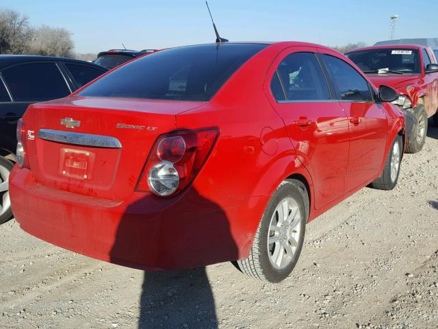 1G1JC5SH8C4226661 - 2012 CHEVROLET SONIC LT RED photo 4