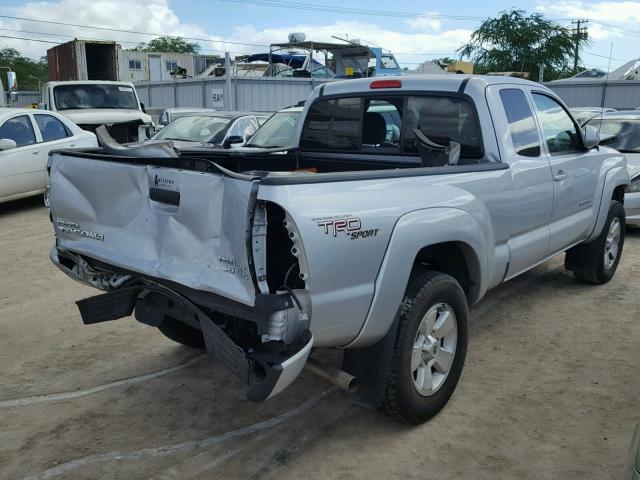 5TETU4GNXAZ719591 - 2010 TOYOTA TACOMA PRE SILVER photo 4