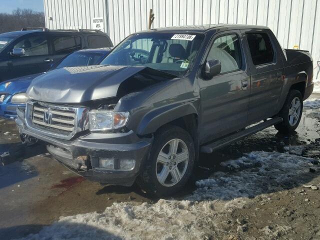 5FPYK1F56CB003875 - 2012 HONDA RIDGELINE GRAY photo 2