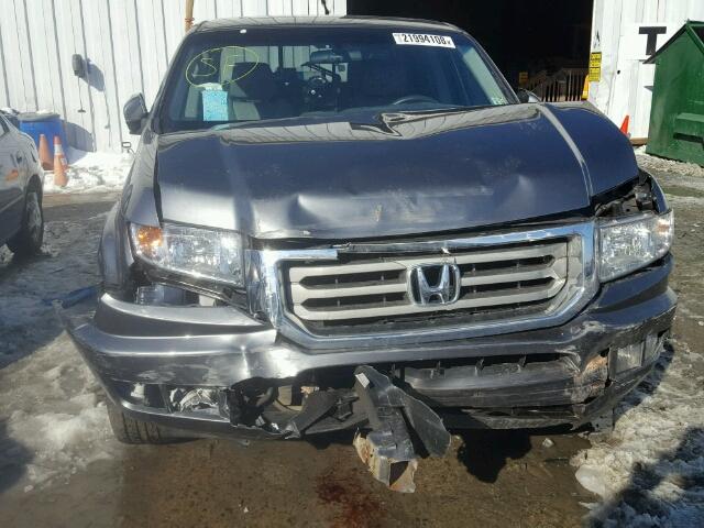 5FPYK1F56CB003875 - 2012 HONDA RIDGELINE GRAY photo 9