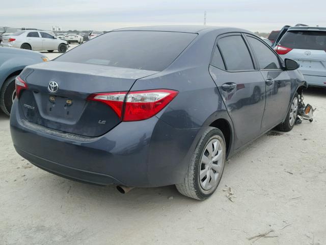 5YFBURHE5FP249779 - 2015 TOYOTA COROLLA L GRAY photo 4