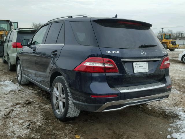 4JGDA5HBXEA372427 - 2014 MERCEDES-BENZ ML 350 4MA BLUE photo 3