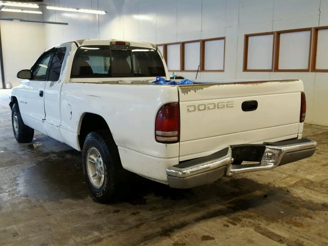 1B7GL23X6VS159577 - 1997 DODGE DAKOTA WHITE photo 3