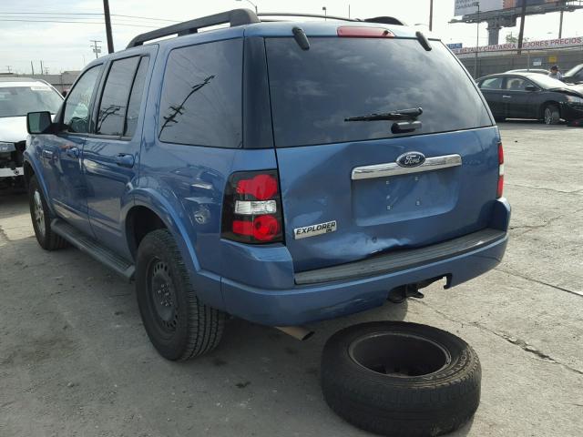 1FMEU63E69UA43697 - 2009 FORD EXPLORER X BLUE photo 3