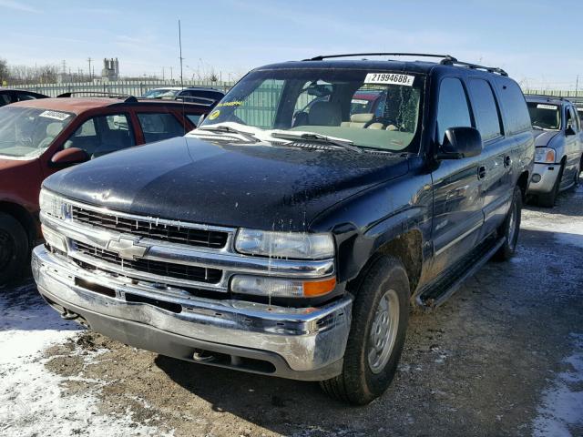 3GNFK16T0YG126594 - 2000 CHEVROLET SUBURBAN K BLACK photo 2