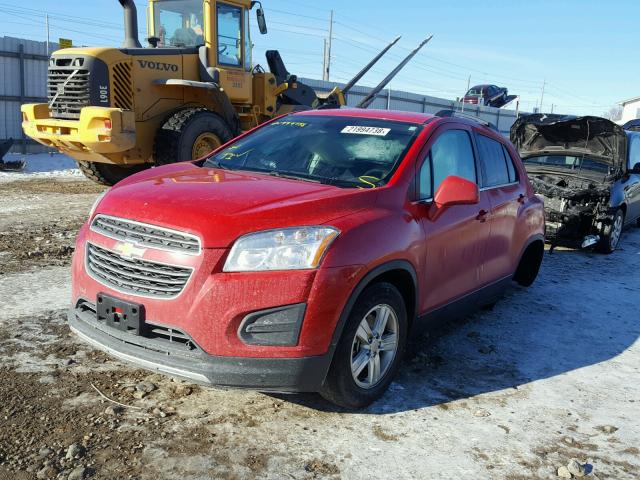 KL7CJLSB6FB176006 - 2015 CHEVROLET TRAX 1LT RED photo 2