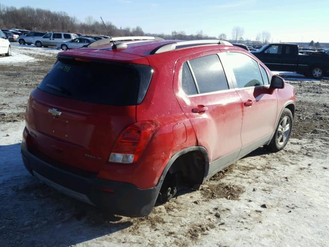 KL7CJLSB6FB176006 - 2015 CHEVROLET TRAX 1LT RED photo 4