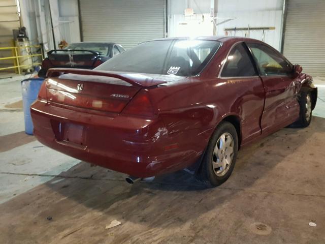 1HGCG3250YA008349 - 2000 HONDA ACCORD EX RED photo 4