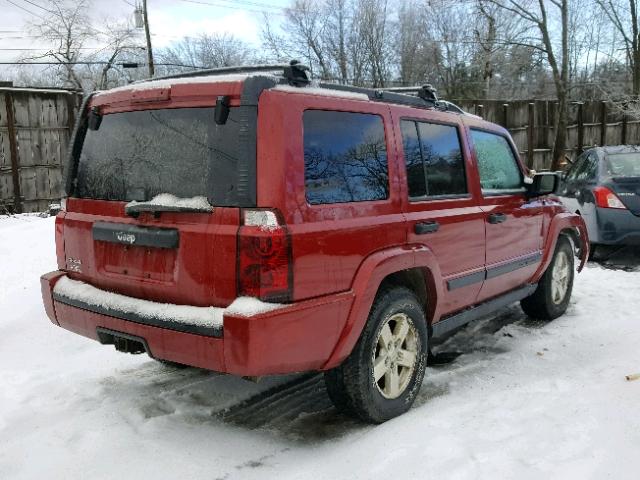 1J8HG48NX6C124511 - 2006 JEEP COMMANDER RED photo 4