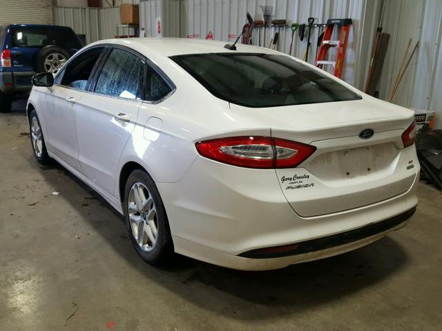 3FA6P0HR8DR290279 - 2013 FORD FUSION SE WHITE photo 3