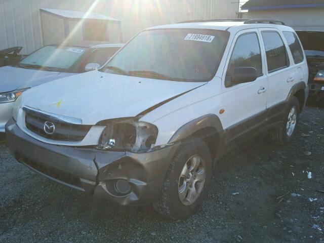 4F2YU09162KM57891 - 2002 MAZDA TRIBUTE LX WHITE photo 2