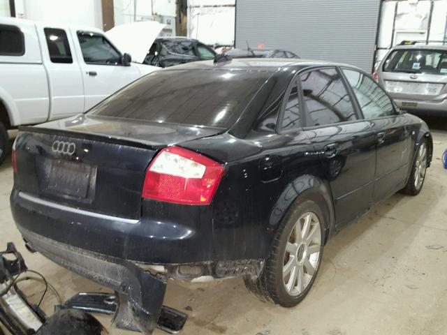 WAULC68E64A281967 - 2004 AUDI A4 1.8T QU BLACK photo 4