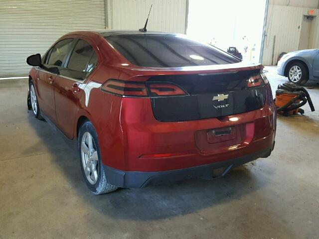 1G1RC6E49BU100437 - 2011 CHEVROLET VOLT RED photo 3