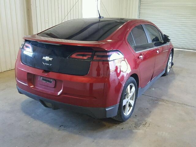 1G1RC6E49BU100437 - 2011 CHEVROLET VOLT RED photo 4