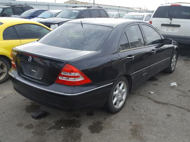 WDBRF64J01F119059 - 2001 MERCEDES-BENZ C 320 BLACK photo 4