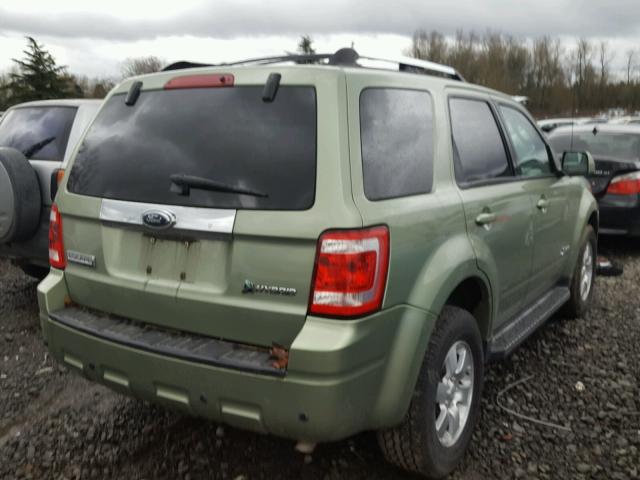 1FMCU59349KC12022 - 2009 FORD ESCAPE HYB GREEN photo 4