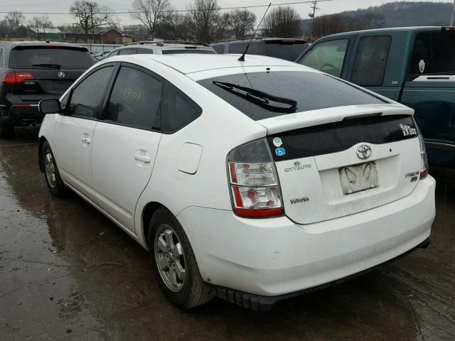 JTDKB20U753003033 - 2005 TOYOTA PRIUS WHITE photo 3