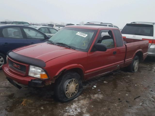 1GTDT19X7X8533988 - 1999 GMC SONOMA MAROON photo 2