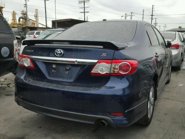 5YFBU4EE8DP081799 - 2013 TOYOTA COROLLA BA BLUE photo 4