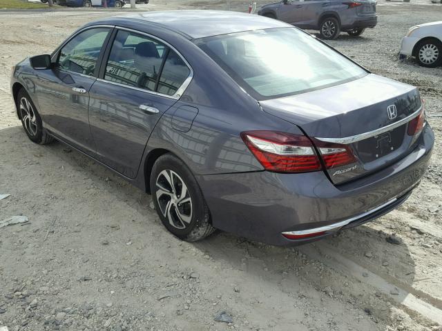 1HGCR2F3XHA301950 - 2017 HONDA ACCORD LX GRAY photo 3