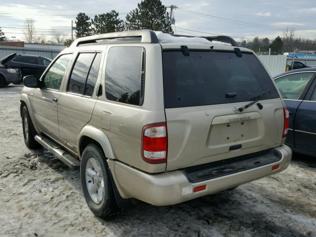 JN8DR09Y43W807983 - 2003 NISSAN PATHFINDER GOLD photo 3