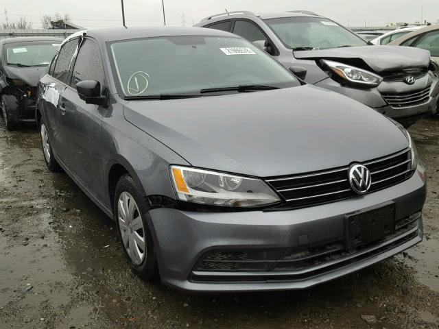 3VW2K7AJXFM412030 - 2015 VOLKSWAGEN JETTA BASE GRAY photo 1