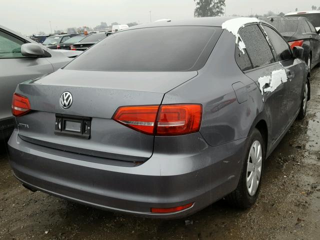 3VW2K7AJXFM412030 - 2015 VOLKSWAGEN JETTA BASE 灰色 照片 4