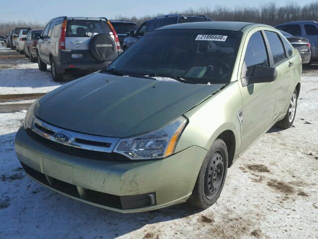 1FAHP35N78W140470 - 2008 FORD FOCUS SE GREEN photo 2