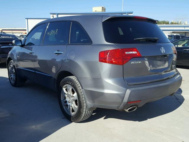 2HNYD28358H536316 - 2008 ACURA MDX TECHNO GRAY photo 3