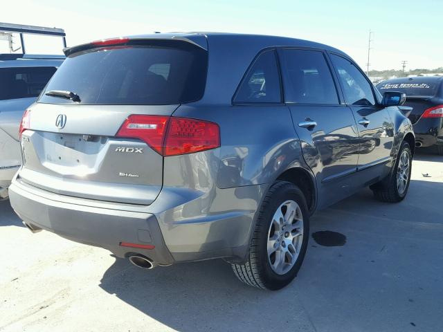 2HNYD28358H536316 - 2008 ACURA MDX TECHNO GRAY photo 4