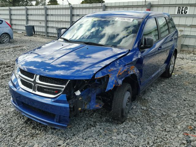 3C4PDCAB2FT734865 - 2015 DODGE JOURNEY SE BLUE photo 2