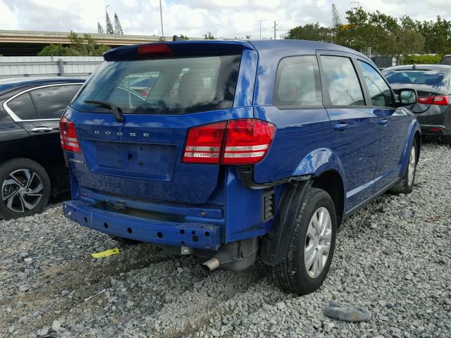 3C4PDCAB2FT734865 - 2015 DODGE JOURNEY SE BLUE photo 4