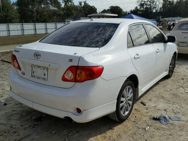 1NXBU4EE0AZ274474 - 2010 TOYOTA COROLLA BA WHITE photo 4