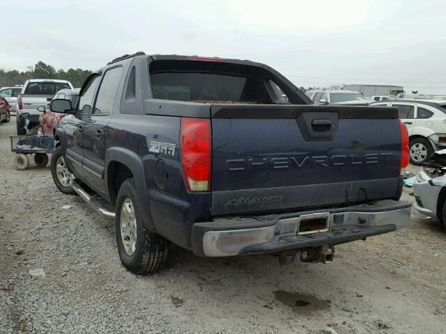 3GNEC12T74G137102 - 2004 CHEVROLET AVALANCHE BLUE photo 3