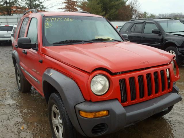 1J4GL48K82W102143 - 2002 JEEP LIBERTY SP RED photo 1