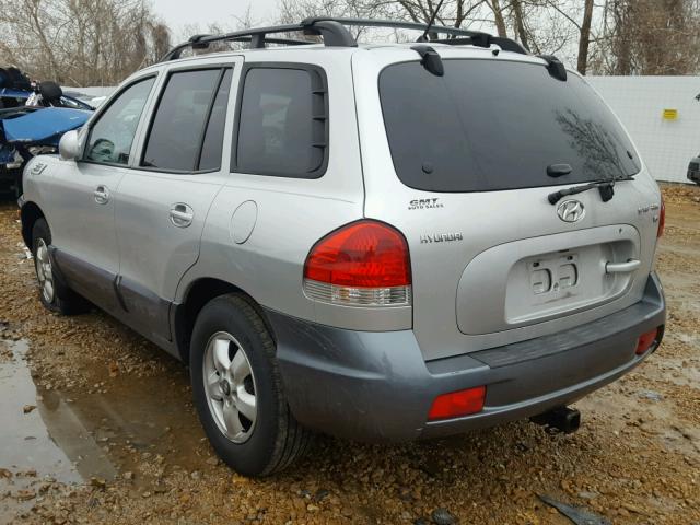 KM8SC13D85U910592 - 2005 HYUNDAI SANTA FE G SILVER photo 3