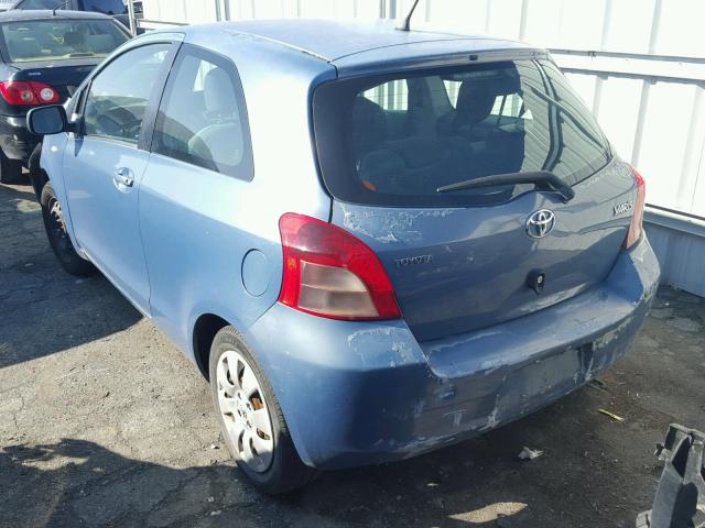 JTDJT923875102702 - 2007 TOYOTA YARIS BLUE photo 3