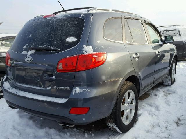 5NMSH13E27H028794 - 2007 HYUNDAI SANTA FE S BLUE photo 4