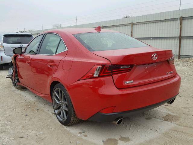 JTHBA1D21G5007090 - 2016 LEXUS IS 200T RED photo 3