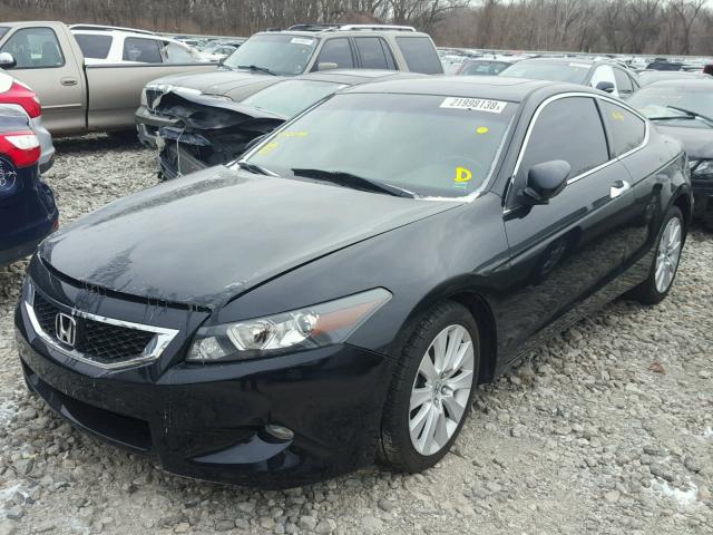 1HGCS22808A005941 - 2008 HONDA ACCORD EXL BLACK photo 2