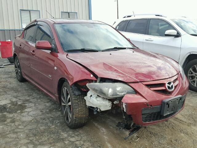 JM1BK323781134828 - 2008 MAZDA 3 S RED photo 1