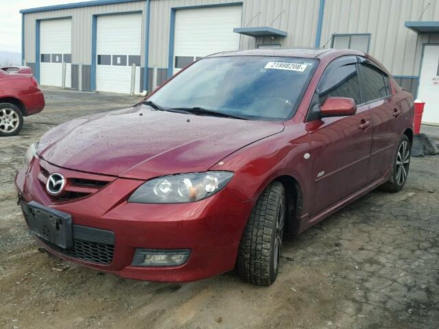 JM1BK323781134828 - 2008 MAZDA 3 S RED photo 2